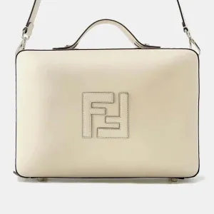 Ivory Leather Medium suitcase