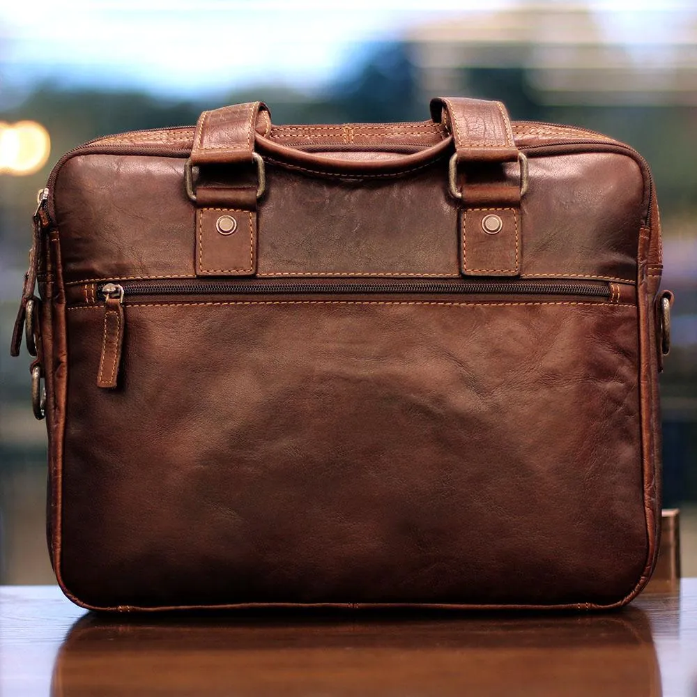 Jack Georges Voyager Professional Zippered Briefcase