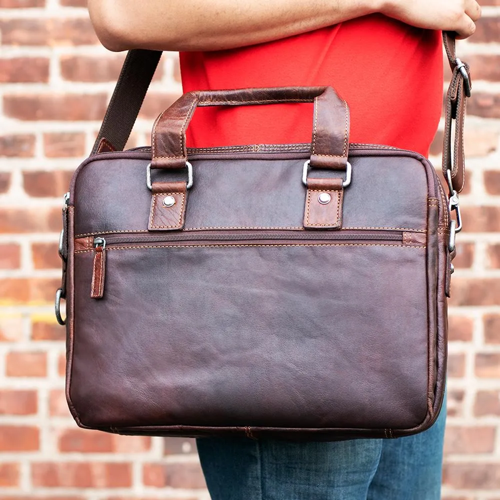 Jack Georges Voyager Professional Zippered Briefcase