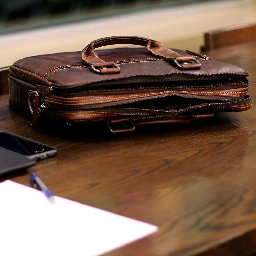 Jack Georges Voyager Professional Zippered Briefcase