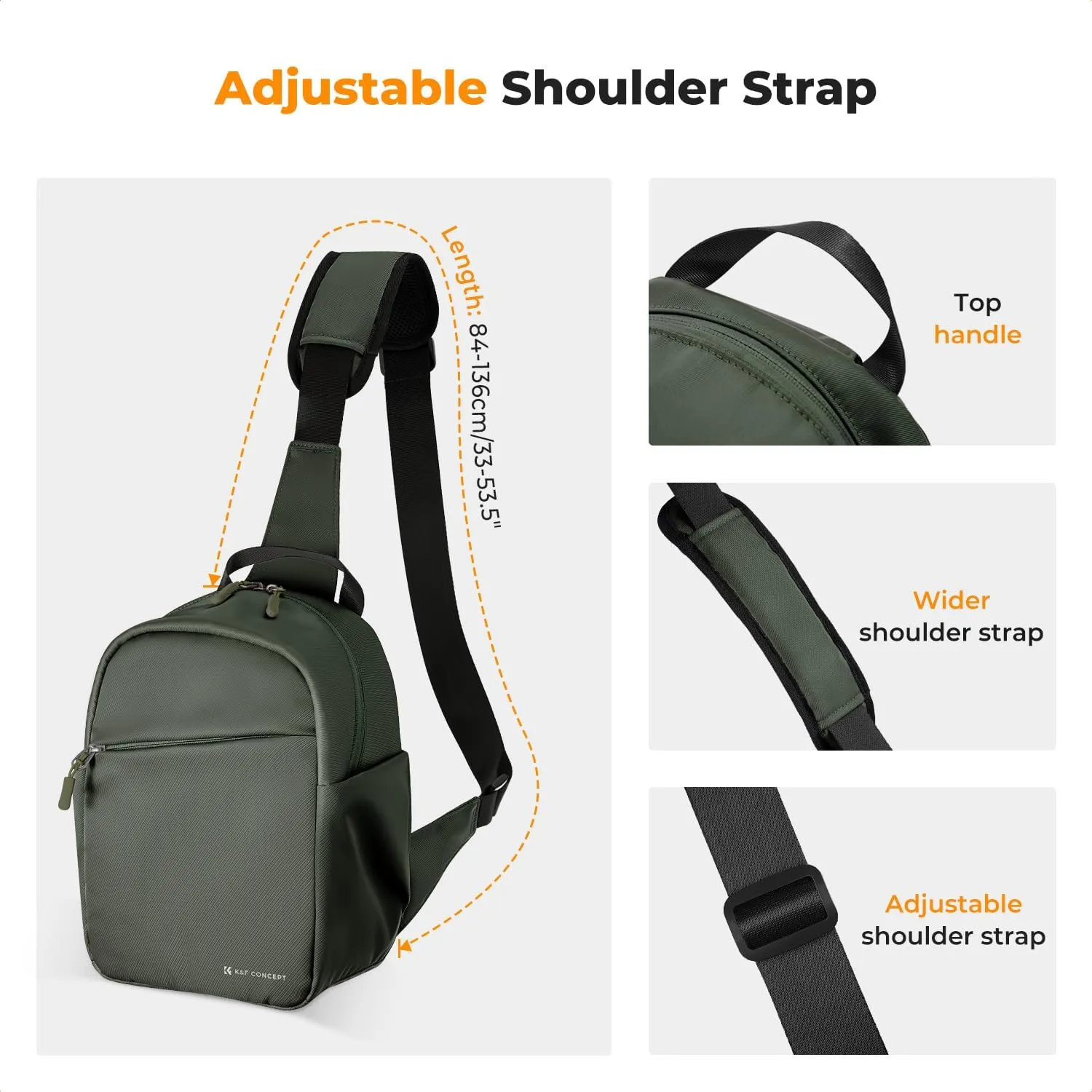K&F Concept Small Camera Bag for Photographer, Camera Sling Crossbody bag for DSLR/SLR/Mirrorless Camera, Compact Camera Case for Men and Women