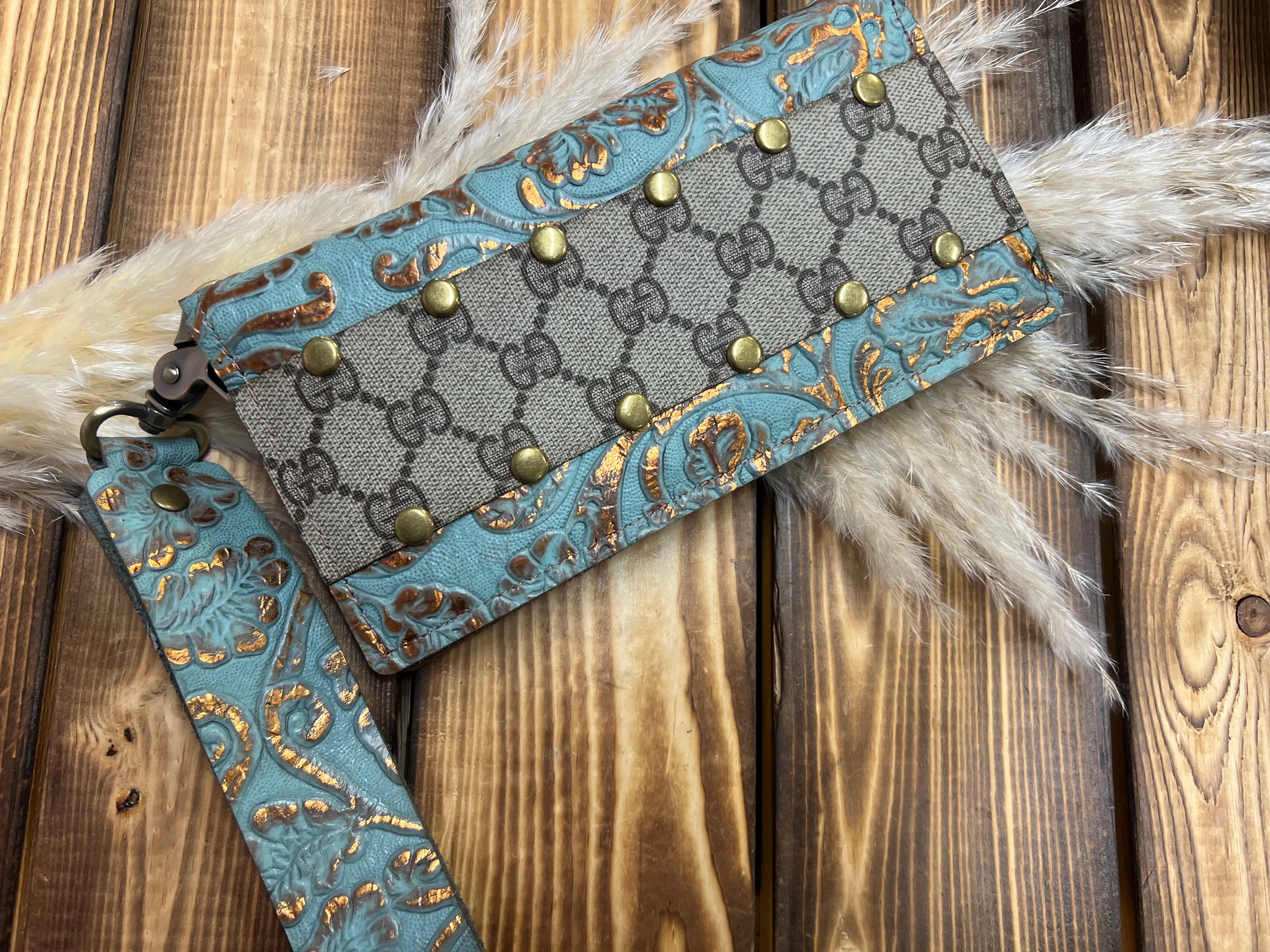 Keep It Gypsy Fallon Wristlet Wallet - Floral Turquoise Copper