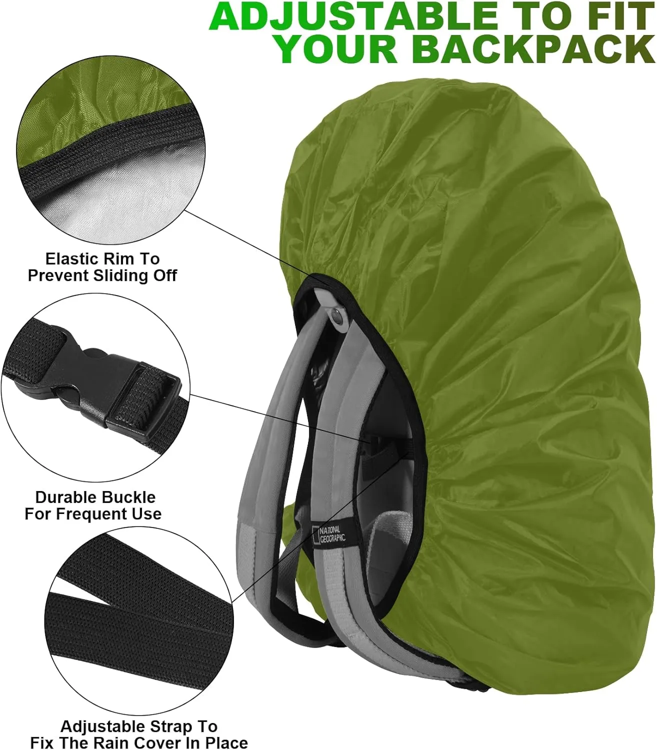 LAMA 2 Pack Waterproof Rain Cover for Backpack, Reflective Rucksack Rain Cover for Anti-dust/Anti-Theft/Bicycling/Hiking/Camping/Traveling/Outdoor Activities