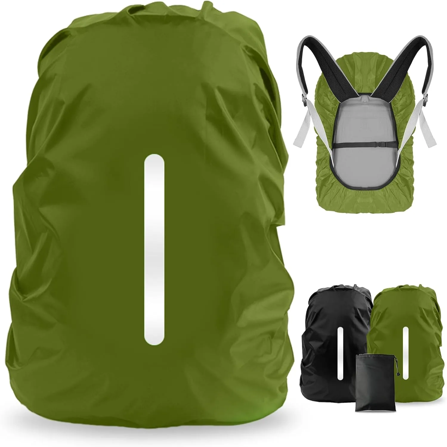 LAMA 2 Pack Waterproof Rain Cover for Backpack, Reflective Rucksack Rain Cover for Anti-dust/Anti-Theft/Bicycling/Hiking/Camping/Traveling/Outdoor Activities