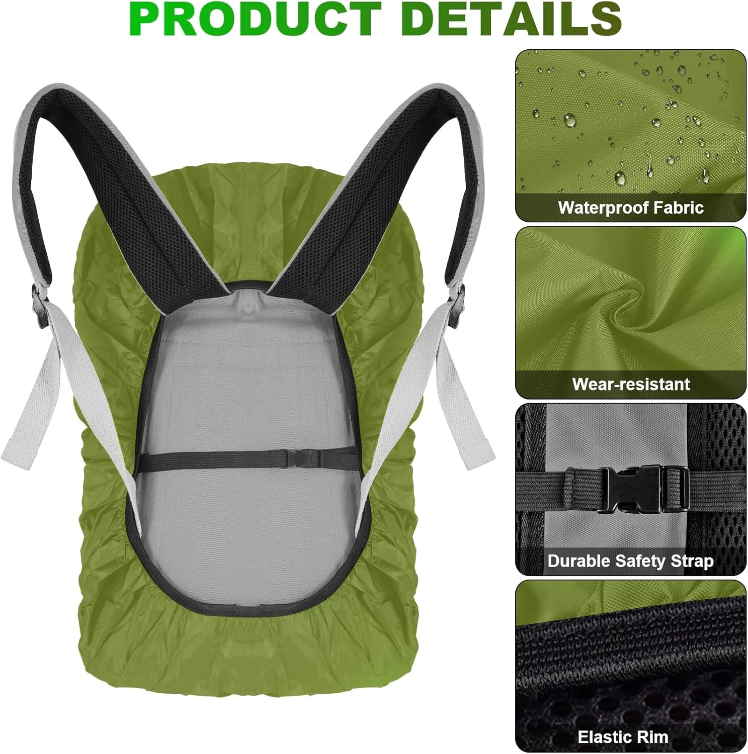 LAMA 2 Pack Waterproof Rain Cover for Backpack, Reflective Rucksack Rain Cover for Anti-dust/Anti-Theft/Bicycling/Hiking/Camping/Traveling/Outdoor Activities