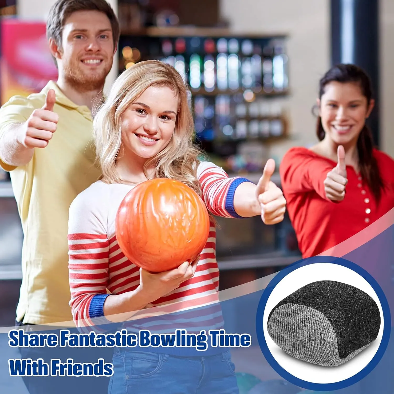 Lewtemi Microfiber Ultra Dry Bowling Grip Ball, 2 Pcs Microfiber Bowling Rosin Bags for Hands for Golf Lifting Rock Climbing Tennis Gymnastics