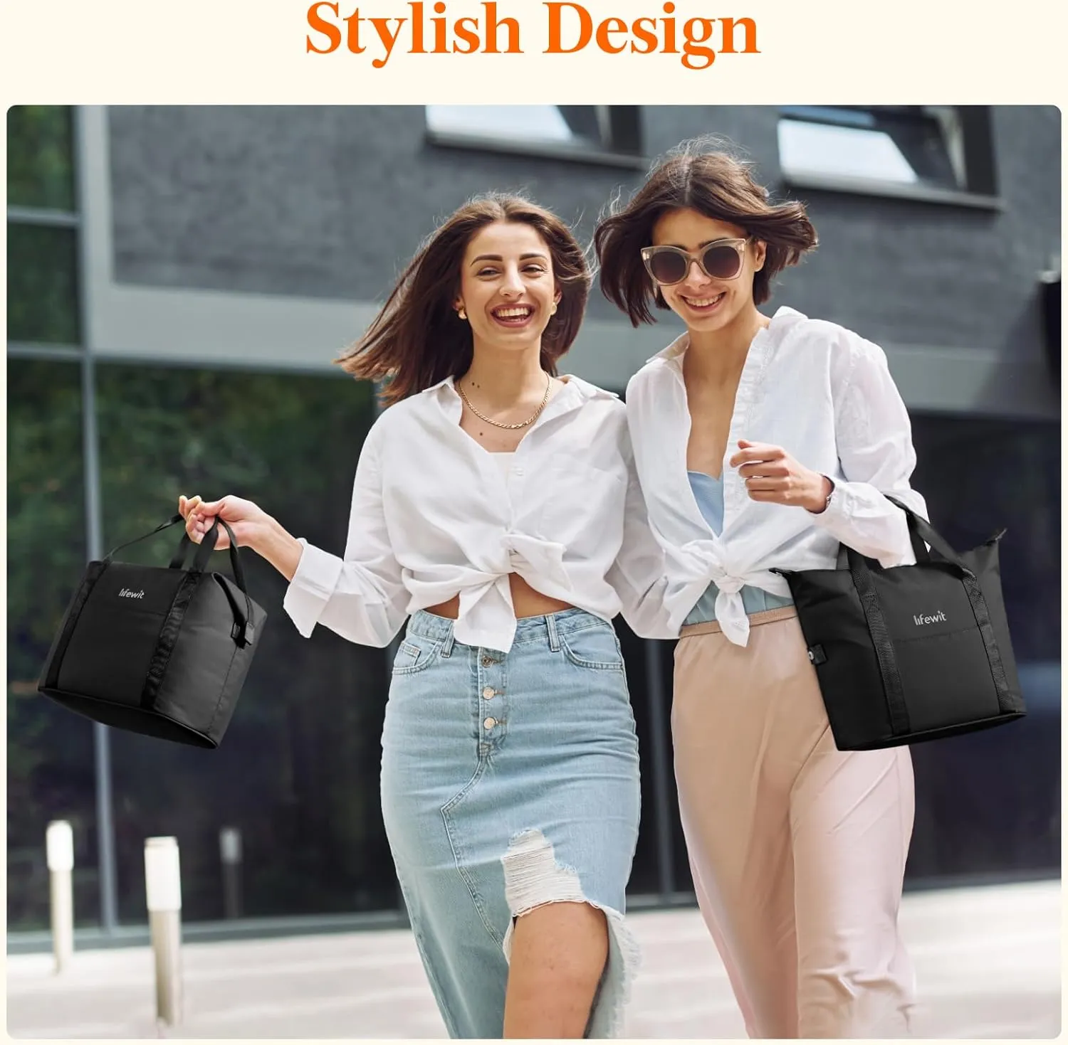 Lifewit Insulated Lunch Box for Women, Lightweight Tote Bag Reusable Lunch Bag Soft Cooler, Large Lunchbox for Work Travel for Women Adults, 9L Black