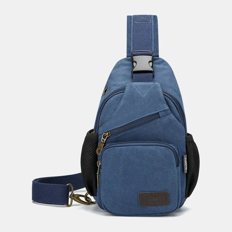 Men Casual Vintage Chest Bag Shoulder For Outdoor Travel