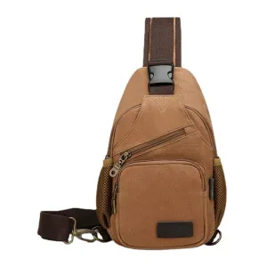 Men Casual Vintage Chest Bag Shoulder For Outdoor Travel