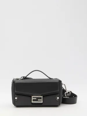 Men's Soft Trunk Baguette Bag in Black | 7VA565ASIV