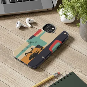 Mid Century Modern, Geometric, Atomic Cat Groovy Smart Phones Tough Phone Cases