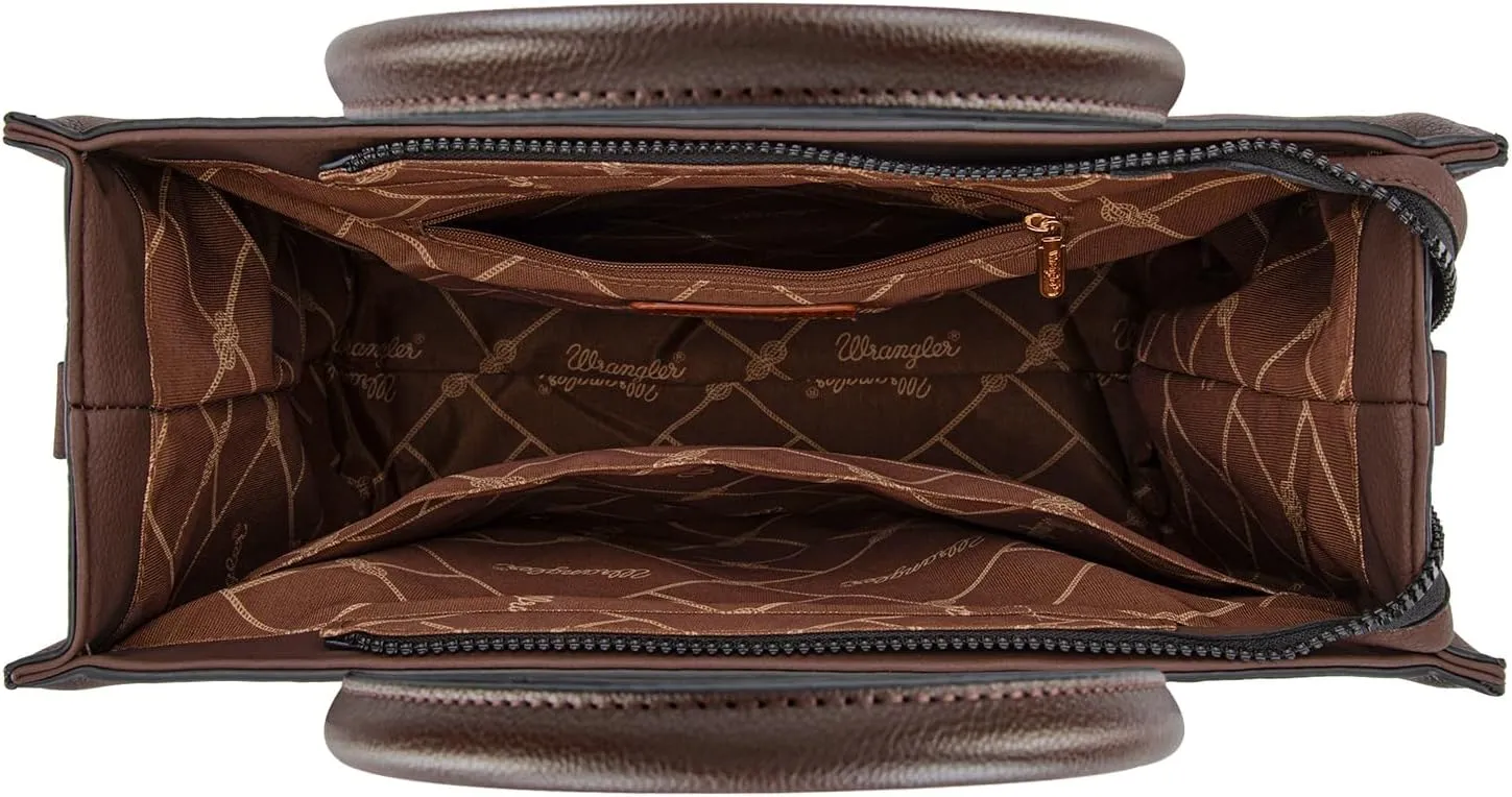 Montana West Wrangler Purse for Women Large Work Tote Bags with Strap Vintage Top-Handle Handbags