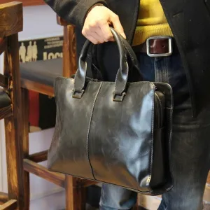 New 2018 Crazy horse PU leather briefcase computer Laptop Bag