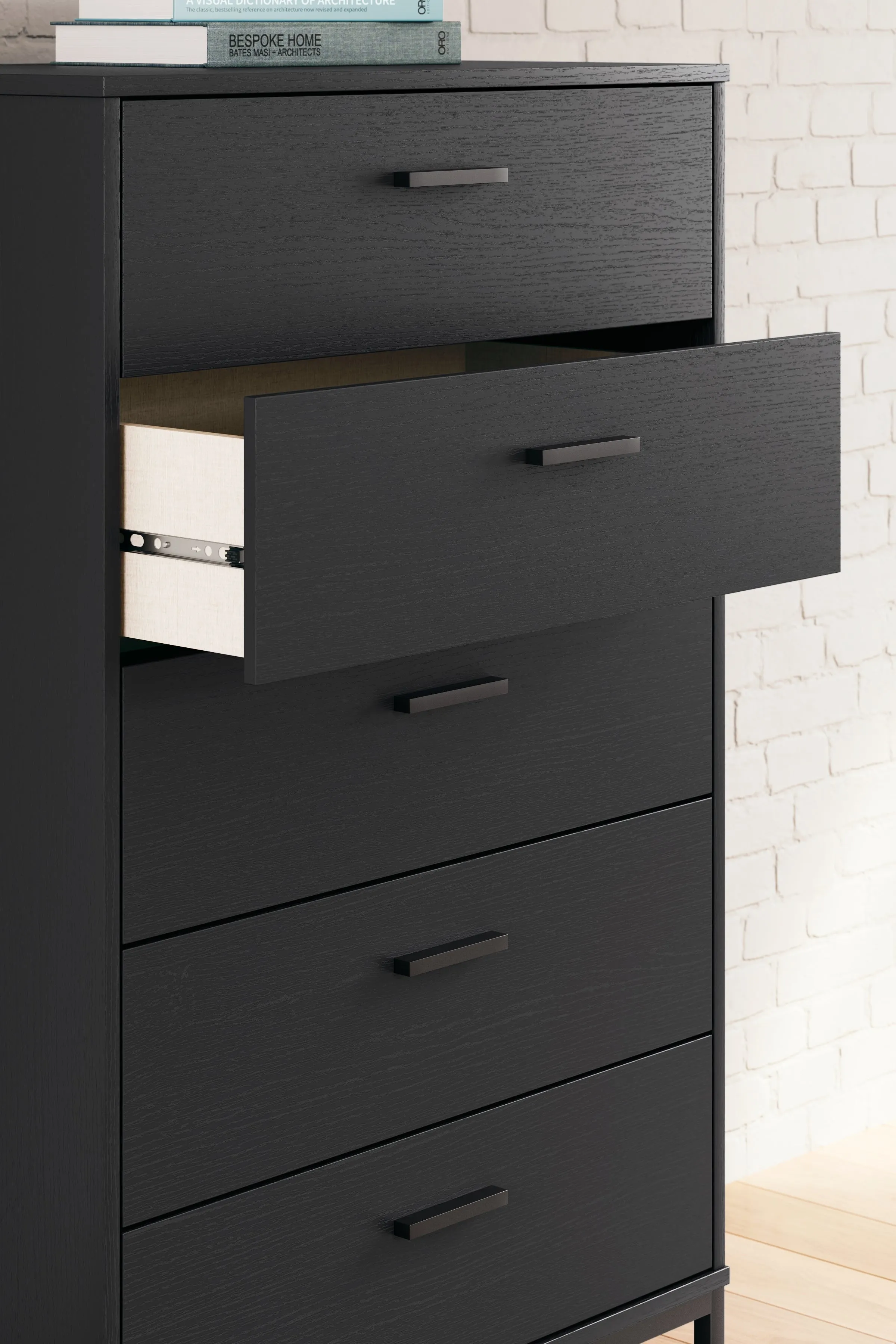 (Online Special Price) Socalle Black Chest of Drawers