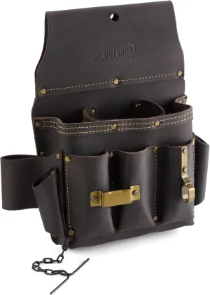 OX Tools Pro Oil-Tanned Leather Tool Pouch Set  Heavy-Duty Tool Belt Pouches for Carpenters, Drywallers, Framers & Electricians, Multi-Pocket, Reinforced Stitching & Hammer Holders