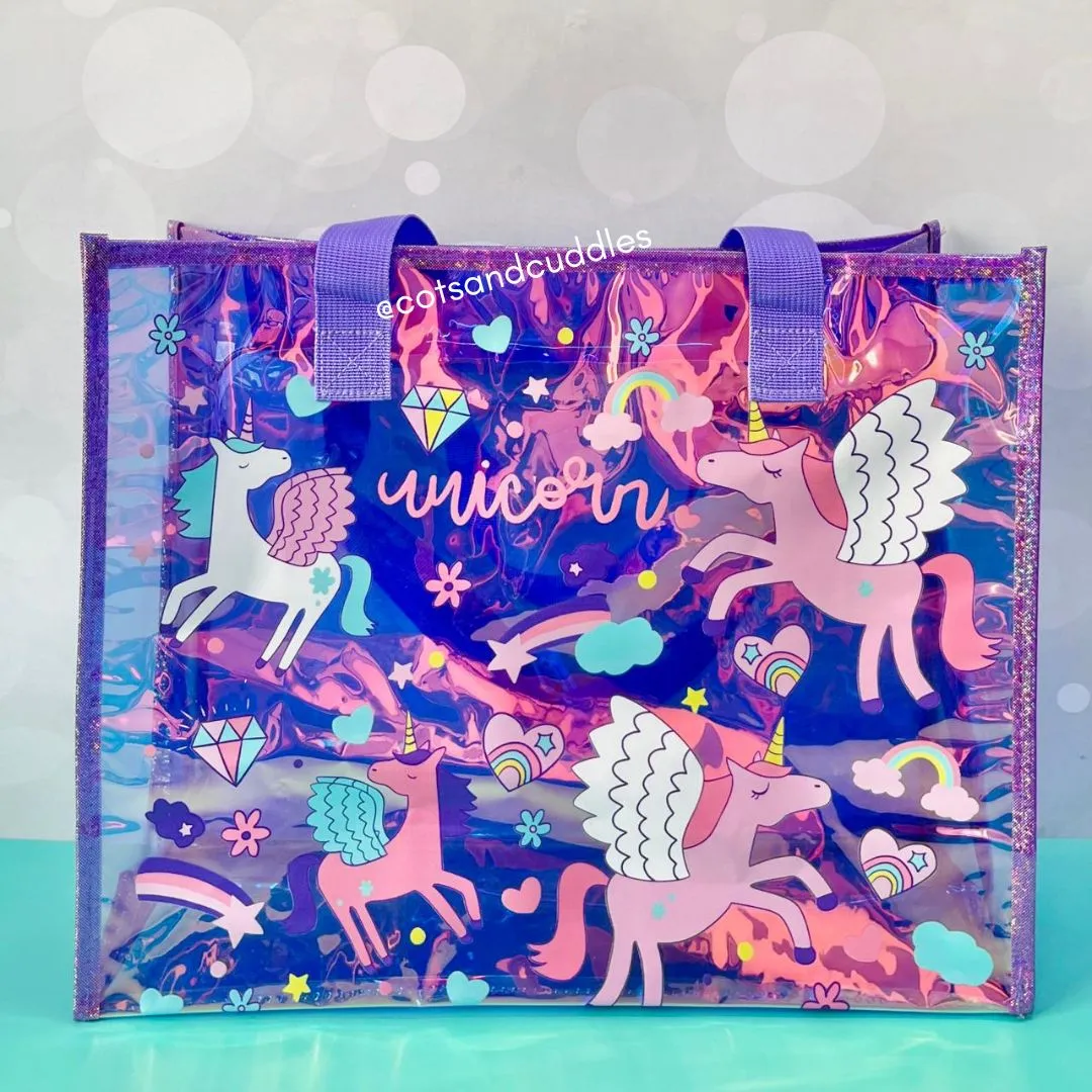 Premium Quality Printed Multipurpose Holographic Tote Bag (Big)