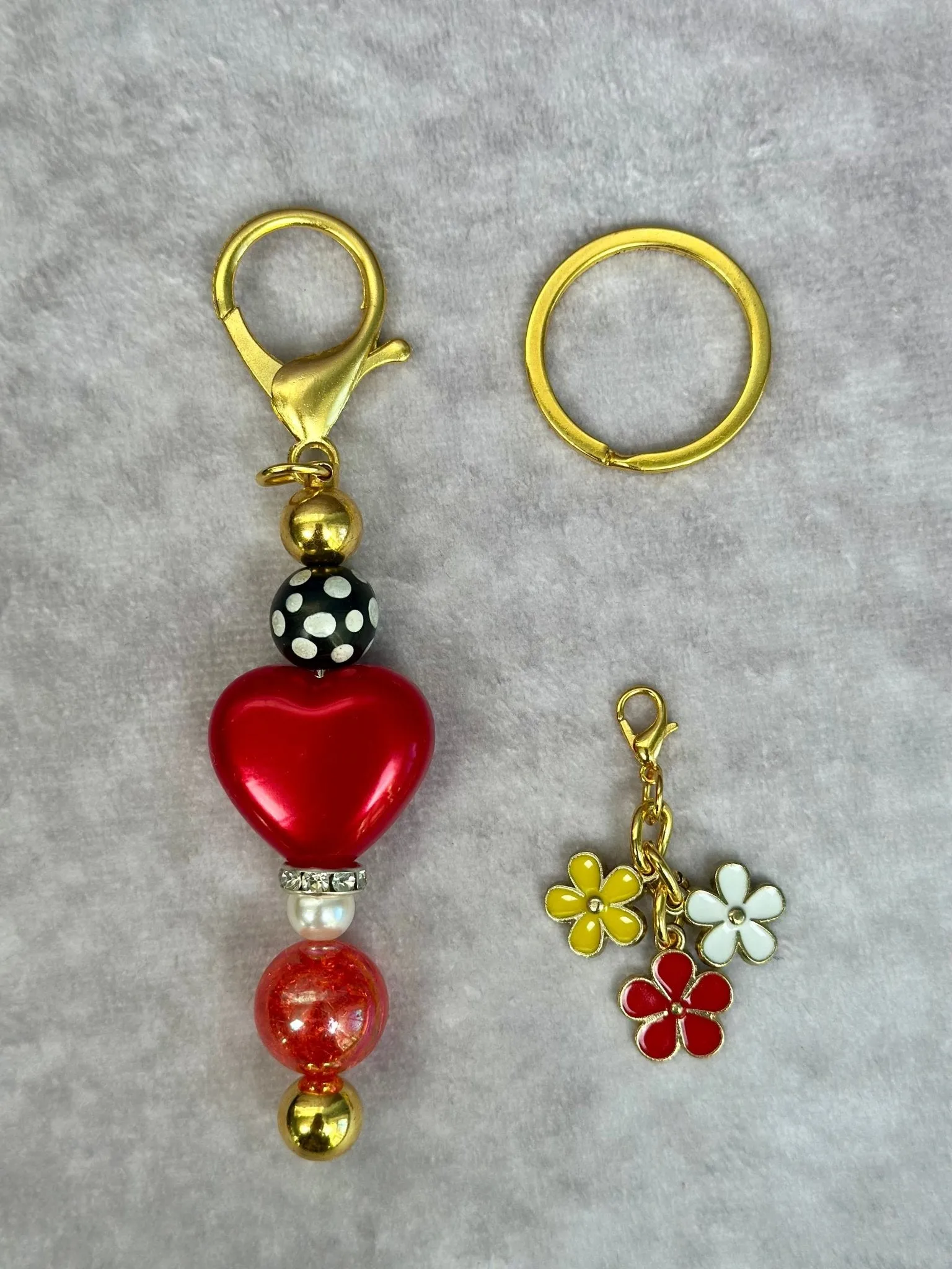 Red Heart Love Keychain | Bag Charm | Design # 2