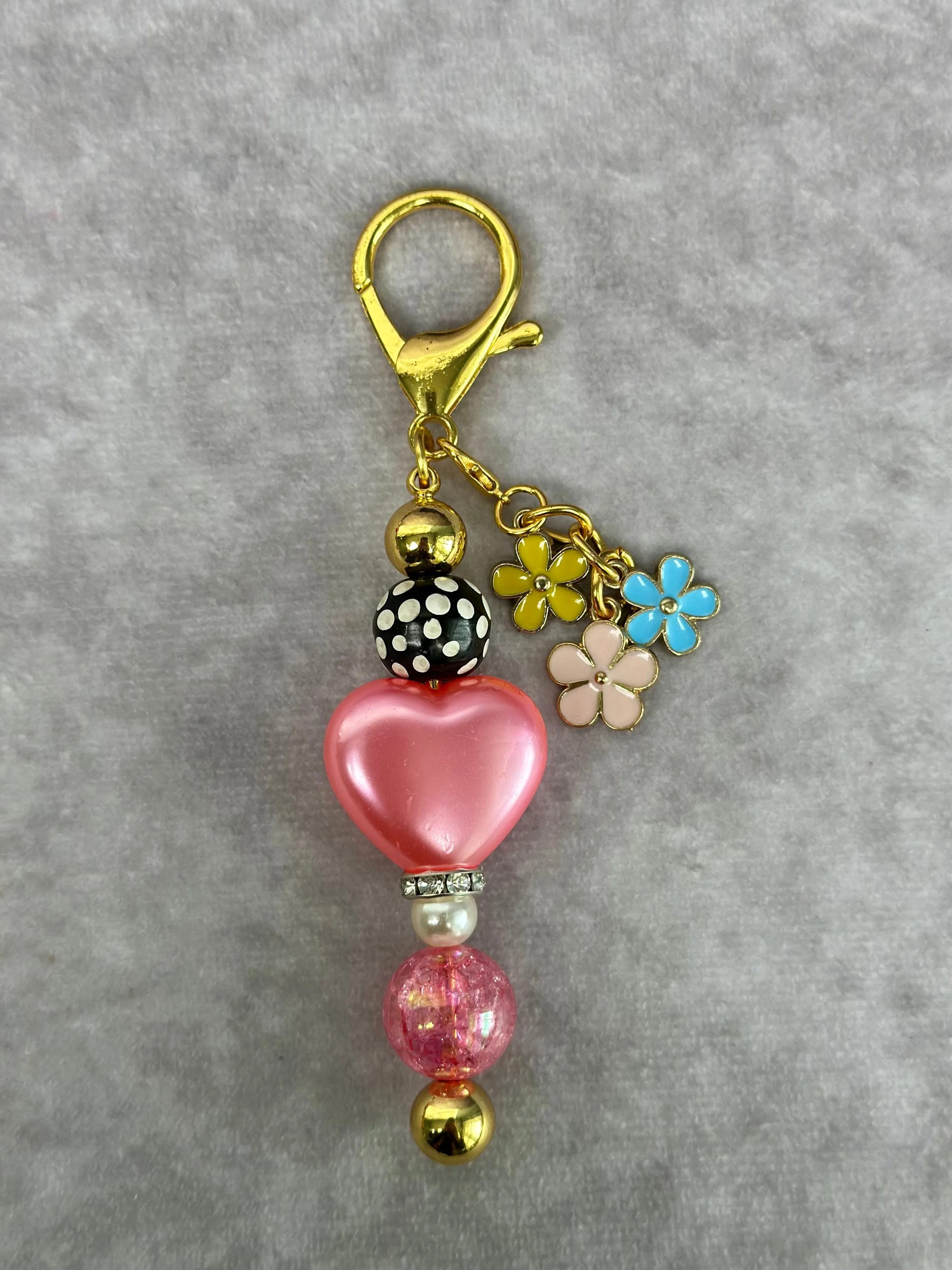 Red Heart Love Keychain | Bag Charm | Design # 2