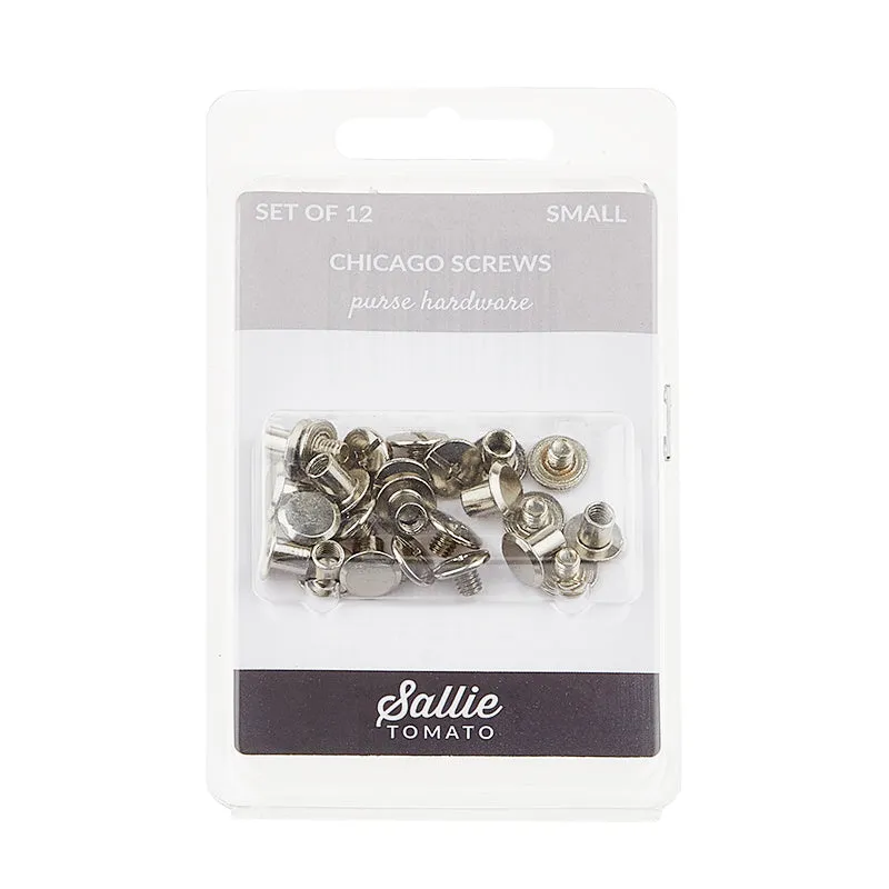 Sallie Tomato Small Chicago Screws 6mm - Set of 12 Nickel