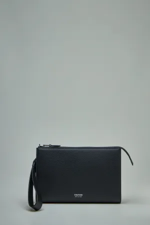 Soft Grain Leather Mini Flat Pouch