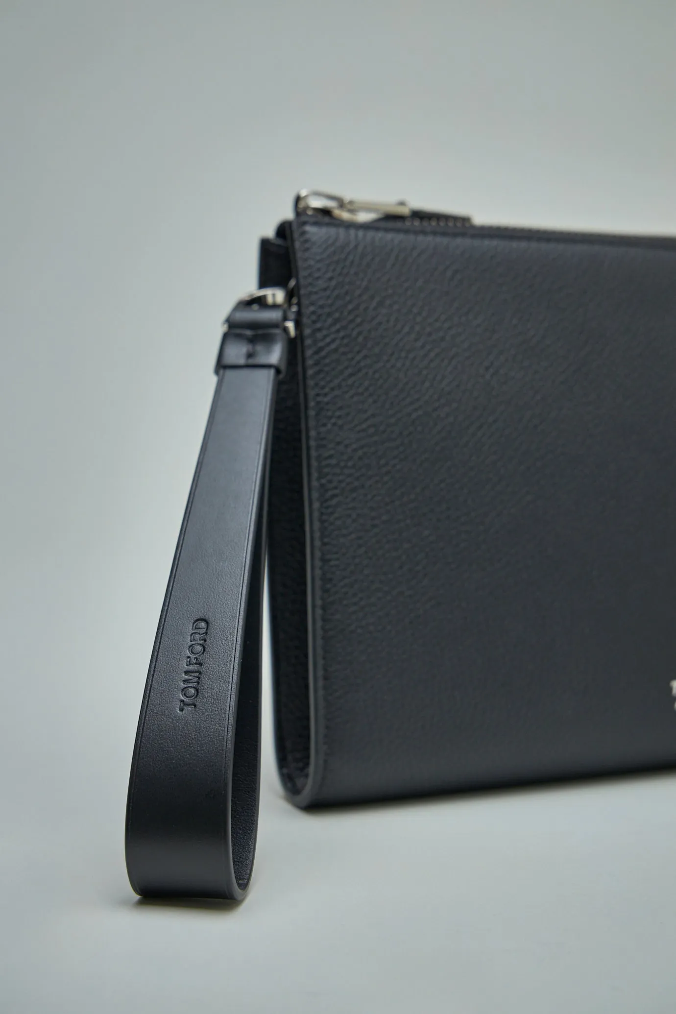 Soft Grain Leather Mini Flat Pouch