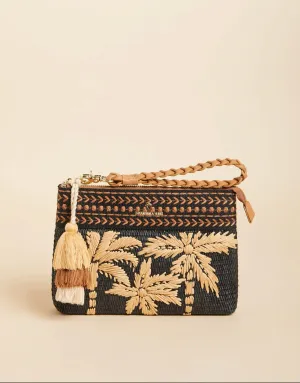 Spartina Maci Wristlet Raffia Palms