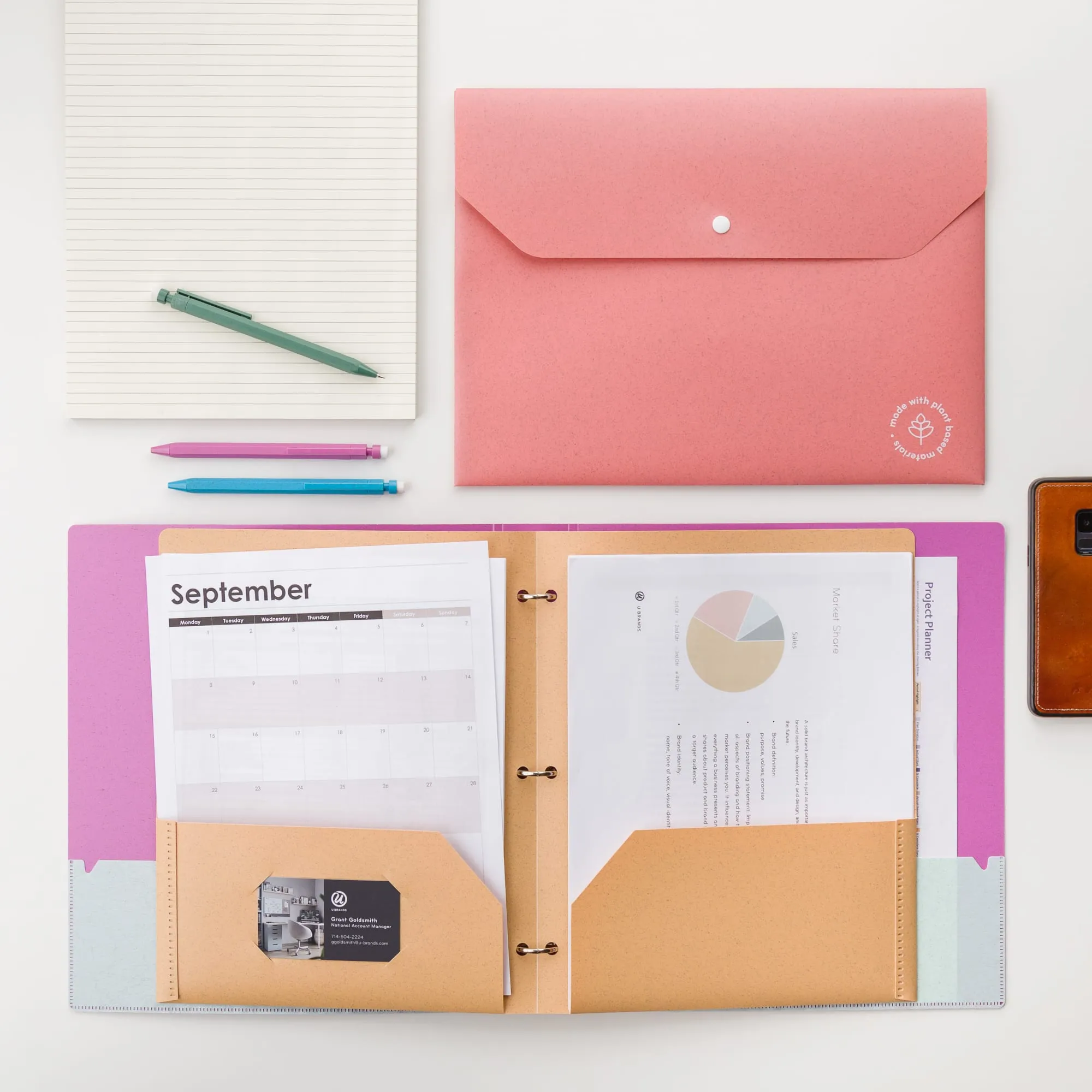 Speckled Bright Poly Document Holders, 10 CT Assorted Colors