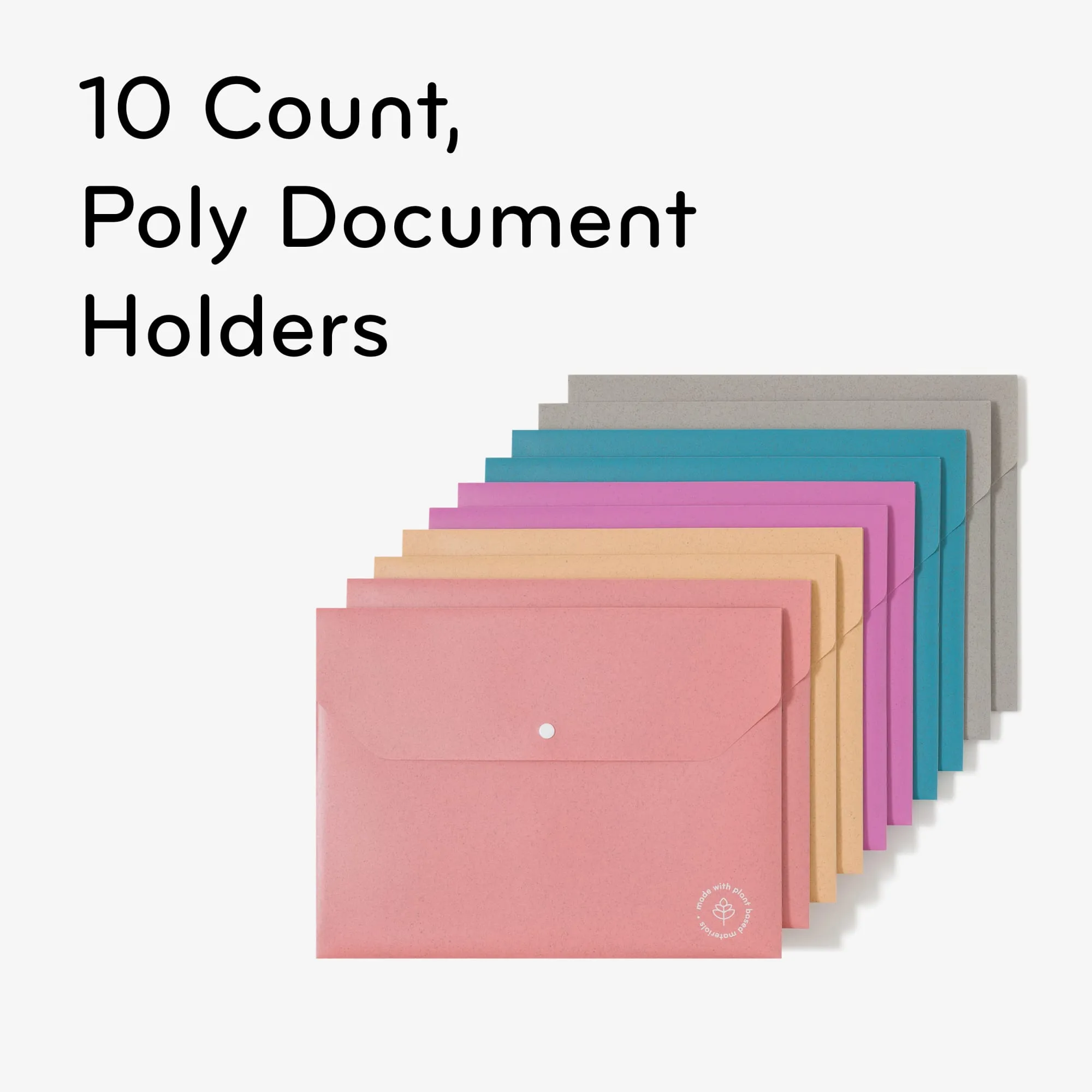 Speckled Bright Poly Document Holders, 10 CT Assorted Colors
