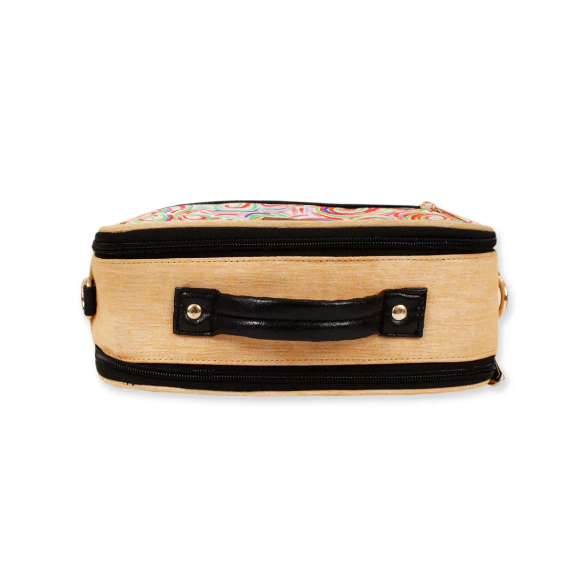 Swirl Double Side Print Box Sling Bag