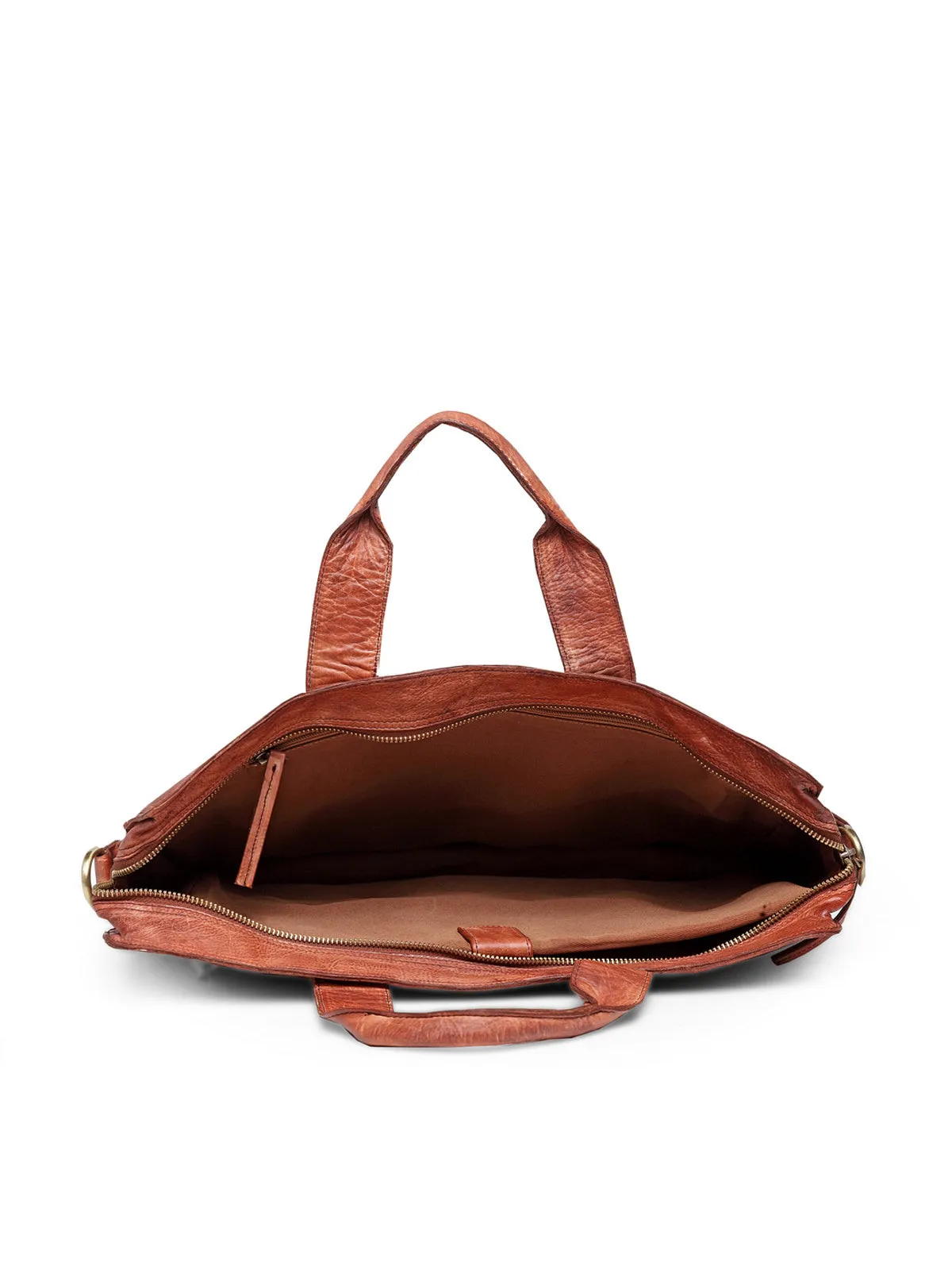 Teakwood Genuine Leather Laptop Bag - Brown