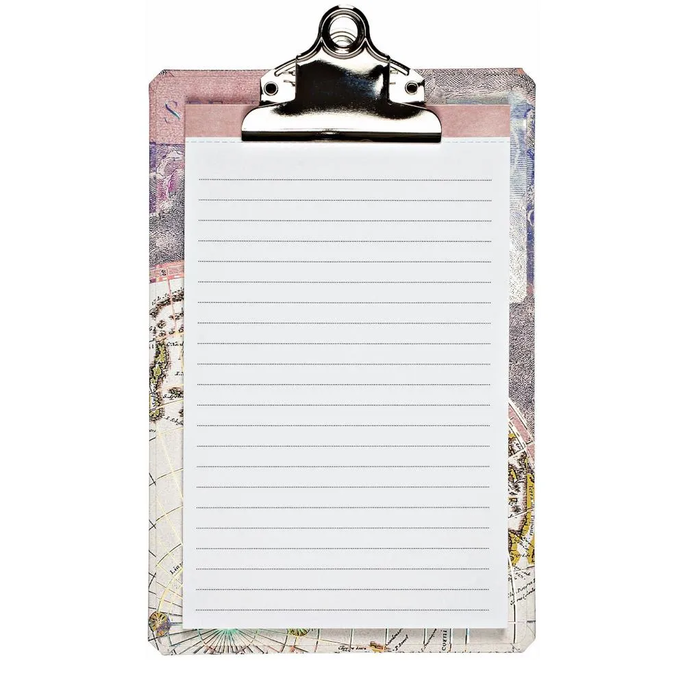 teNeues Mini Clipboard & Notepad - Vintage Maps