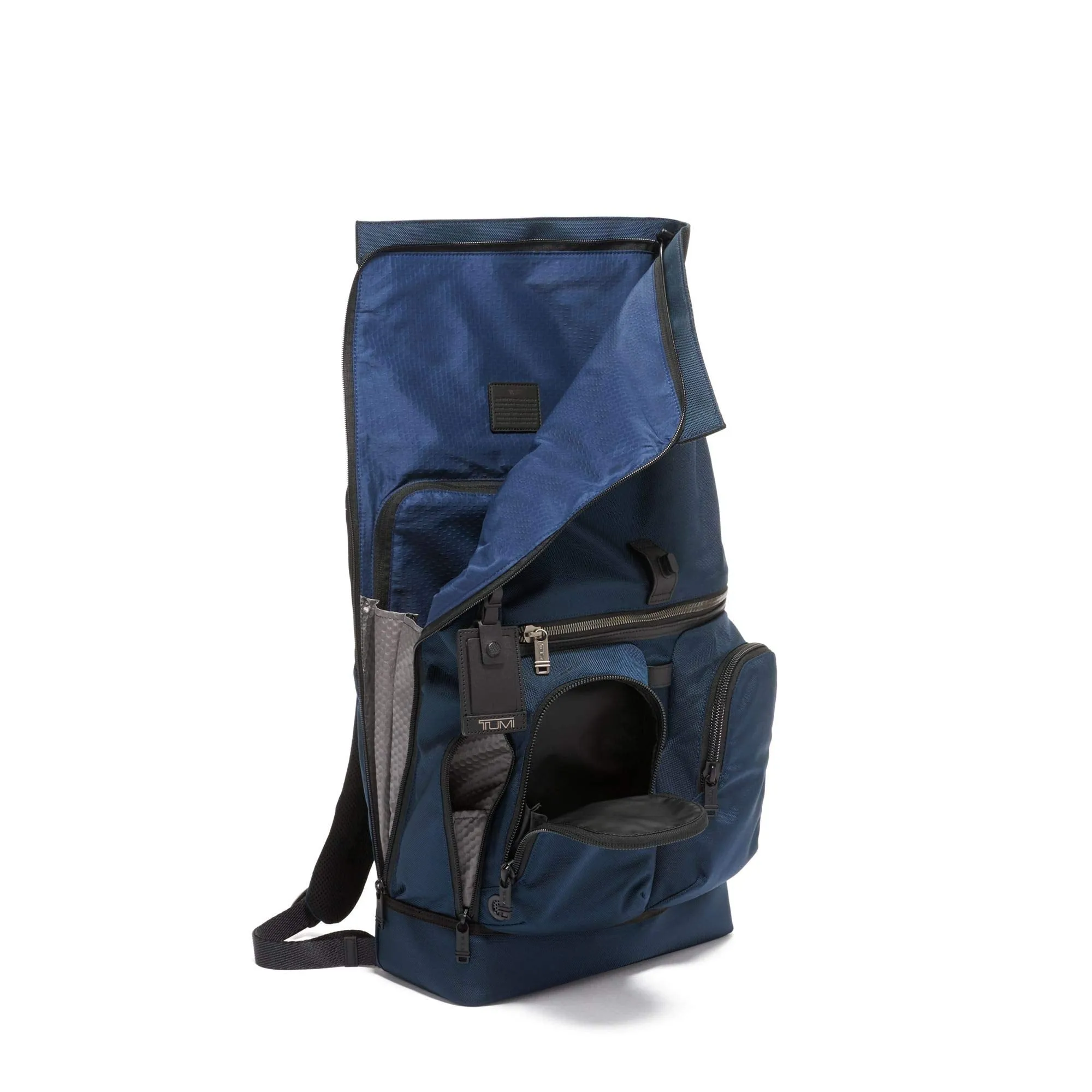 TUMI - Alpha Bravo London Roll Top Laptop Backpack - 15 Inch Computer Bag for Men and Women - Navy