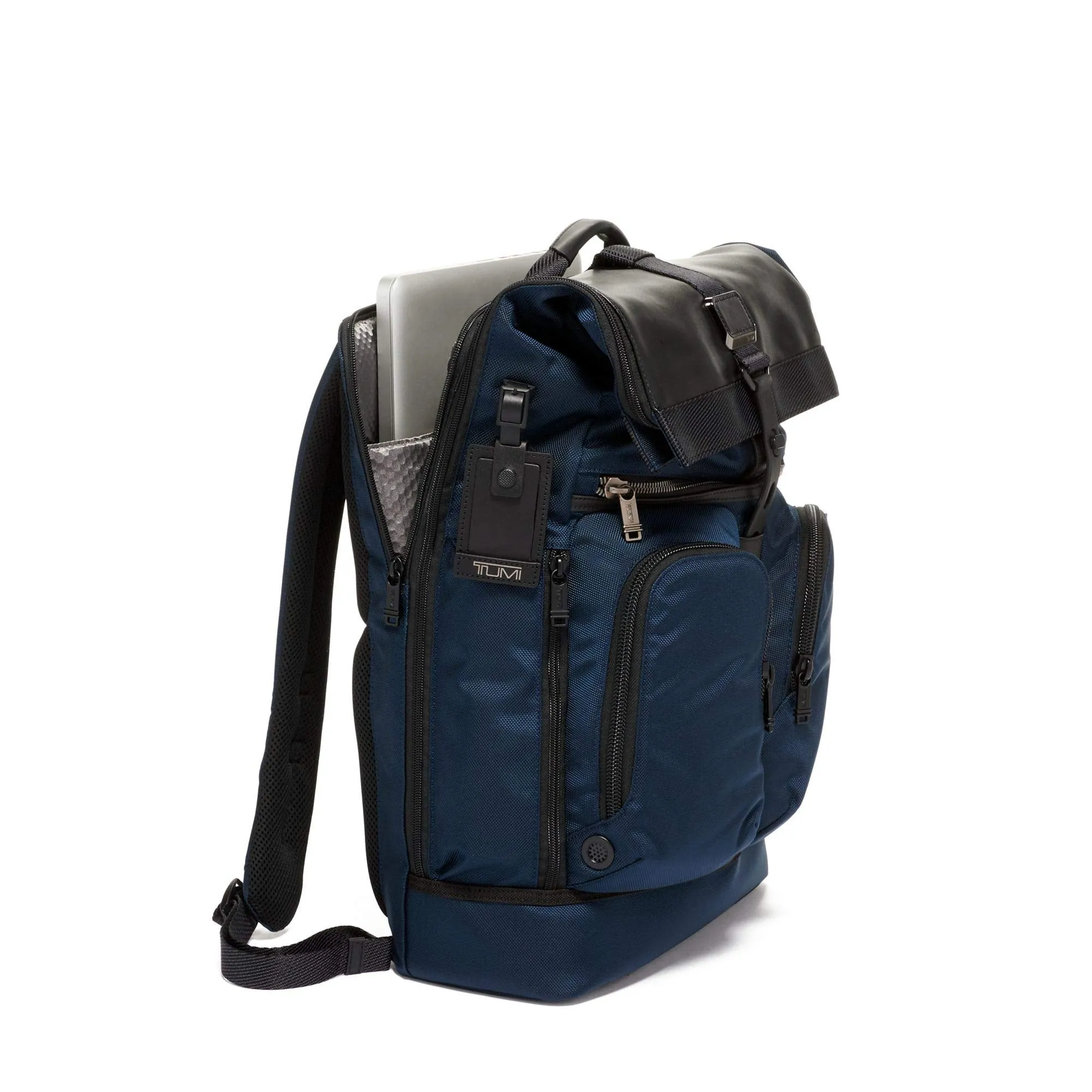 TUMI - Alpha Bravo London Roll Top Laptop Backpack - 15 Inch Computer Bag for Men and Women - Navy