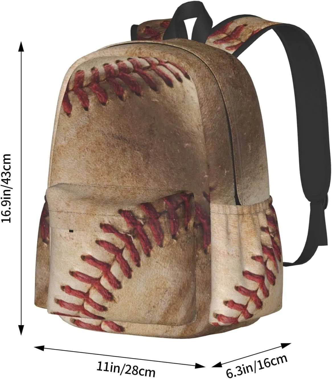 Vintage Baseball Backpack Bookbag Laptop Backpacks Multipurpose Daypack for Boys Girls School Men Women Travel Hiking
