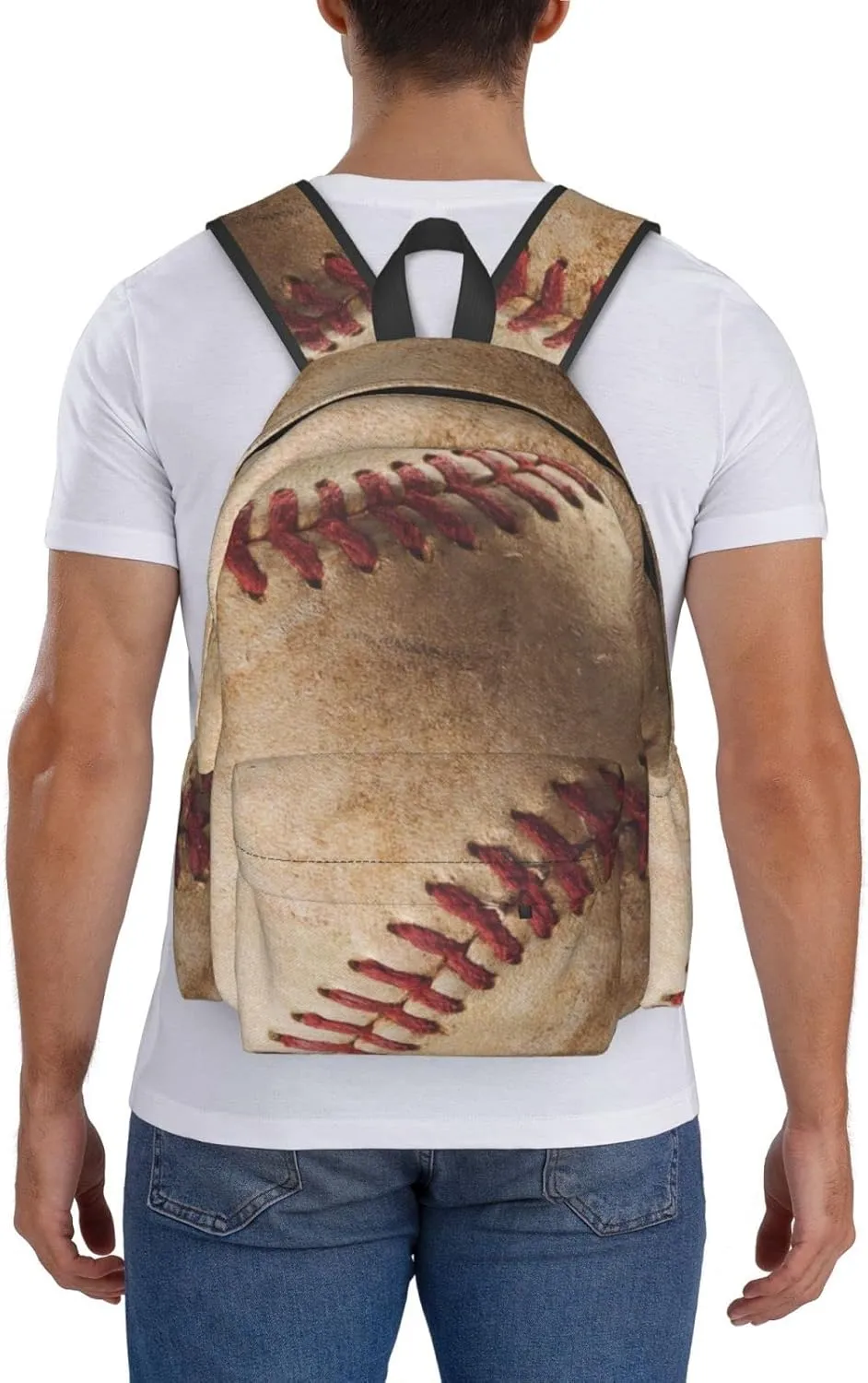 Vintage Baseball Backpack Bookbag Laptop Backpacks Multipurpose Daypack for Boys Girls School Men Women Travel Hiking