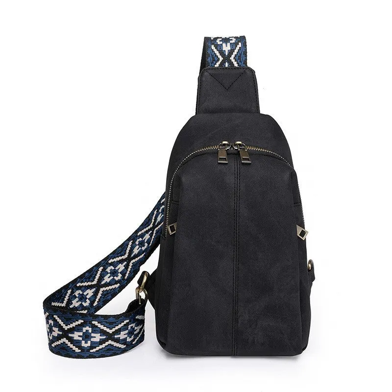 Wholesale Retro Travel PU Crossbody Bags, Casual Women's Chest Bags, Waist Bags