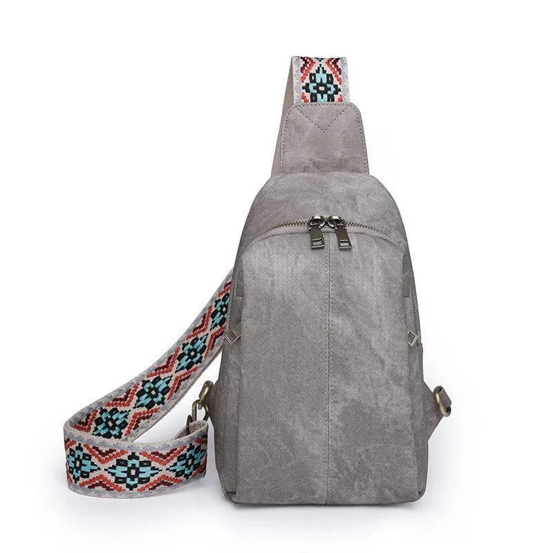 Wholesale Retro Travel PU Crossbody Bags, Casual Women's Chest Bags, Waist Bags