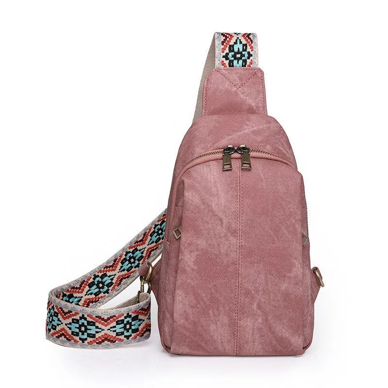 Wholesale Retro Travel PU Crossbody Bags, Casual Women's Chest Bags, Waist Bags