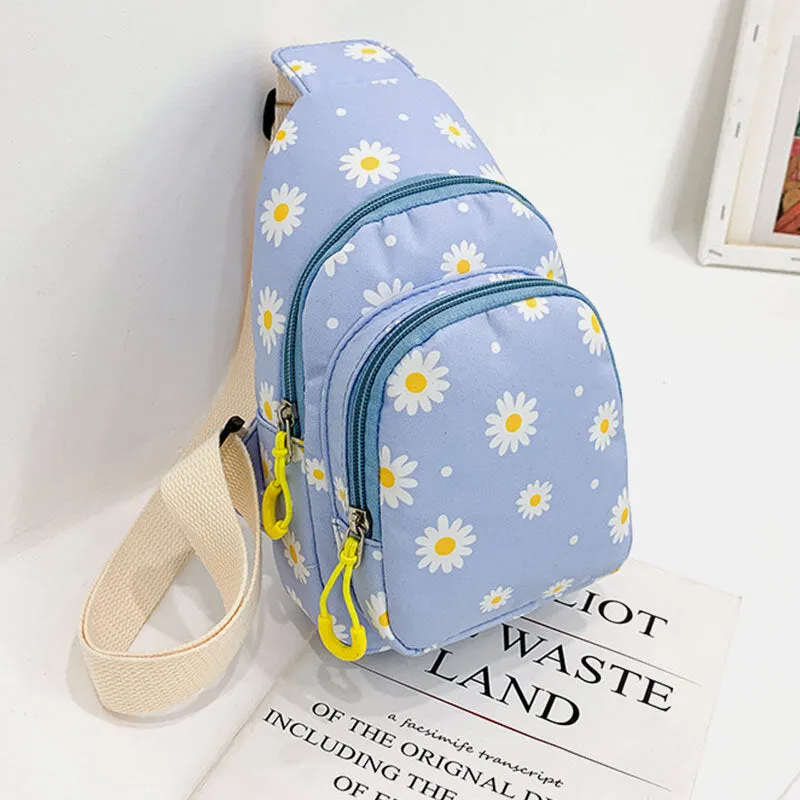 Women Daisy Printed Casual Chest Bag Crossbody