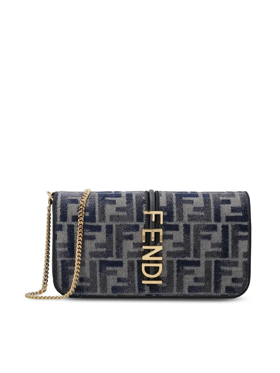 Women's Fendigraphy Wallet On Chain in Blgrigio | 8BS076ASU0
