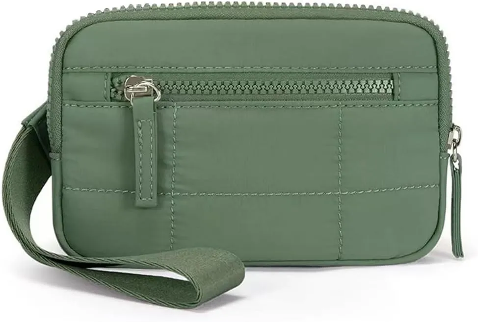 Wristlet Wallets for Women Keychain Wallet with 3 Zipper Purse for Credit Card Holder Wristlet Zip Mini Pouch